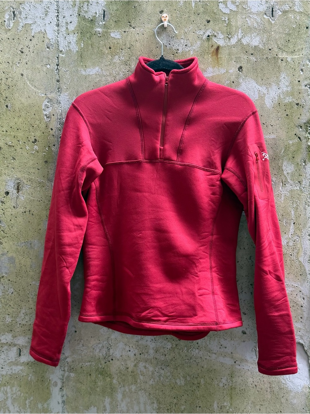 Arc'teryx Red Women's Fleece Quarter-Zip Jacket / Covert Cardigan, Medium